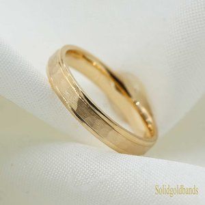 10 K Gold wedding Band 6mm , white gold, yellow gold, rose gold, engagement